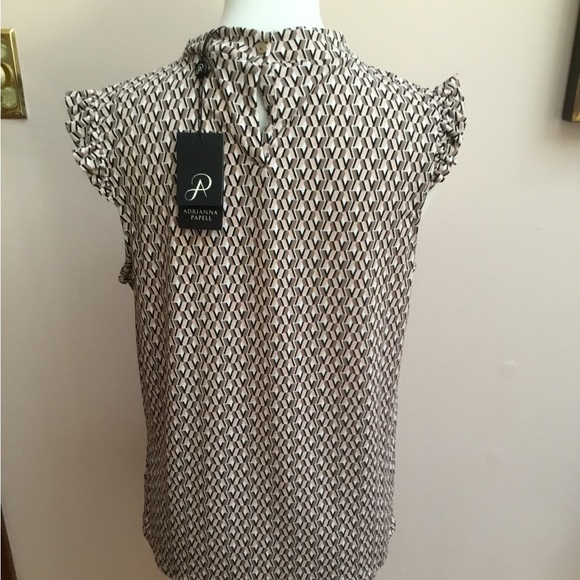 Adrianna Papell Sleeveless Abstract Print Top - Picture 2 of 4